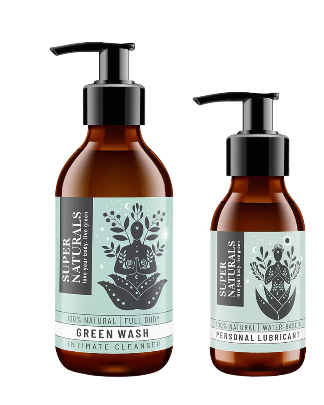 Super Naturals Green Wash & Personal Lubricant Combo