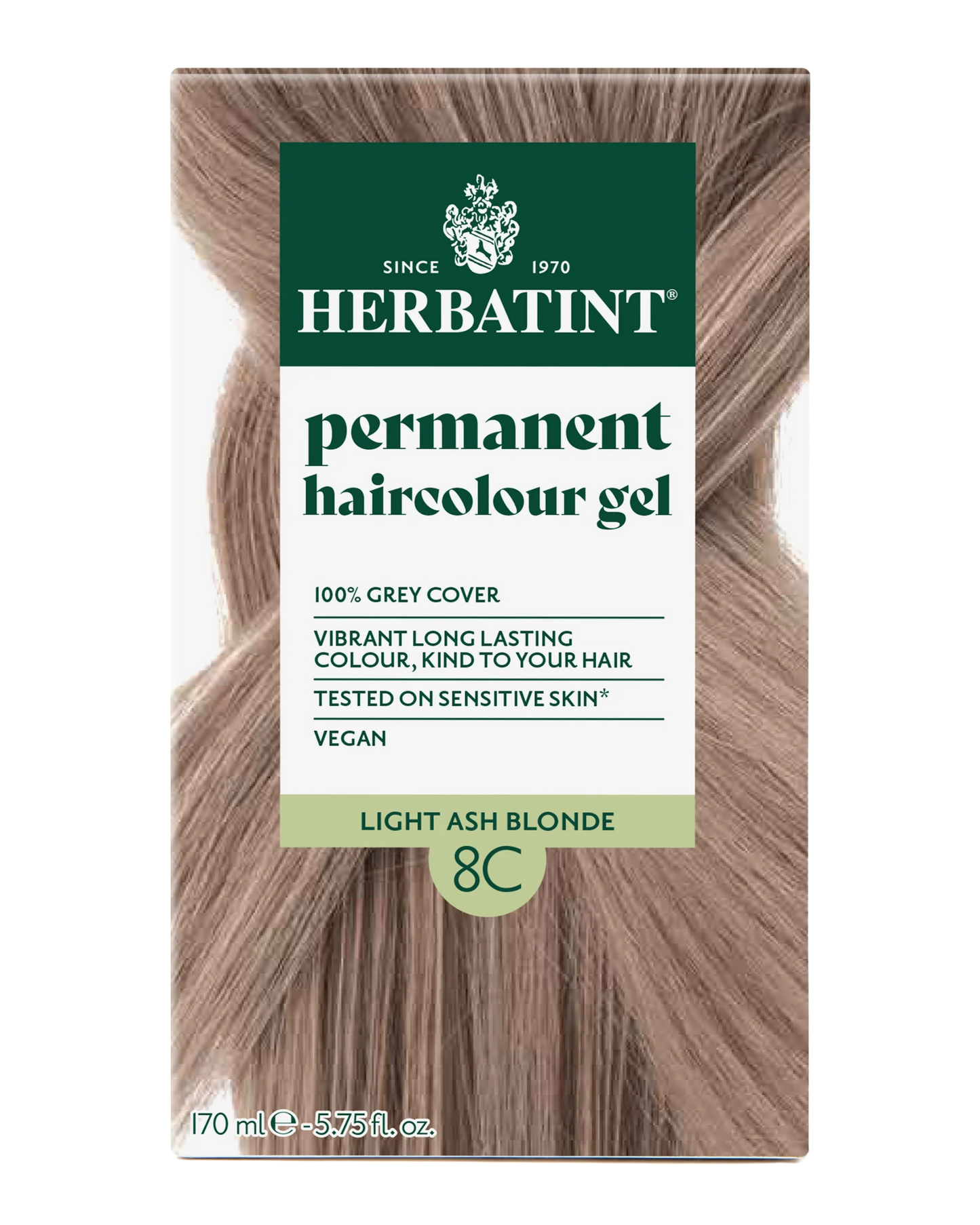 Herbatint 170ml Permanent Colour – 8C Light Ash Blonde