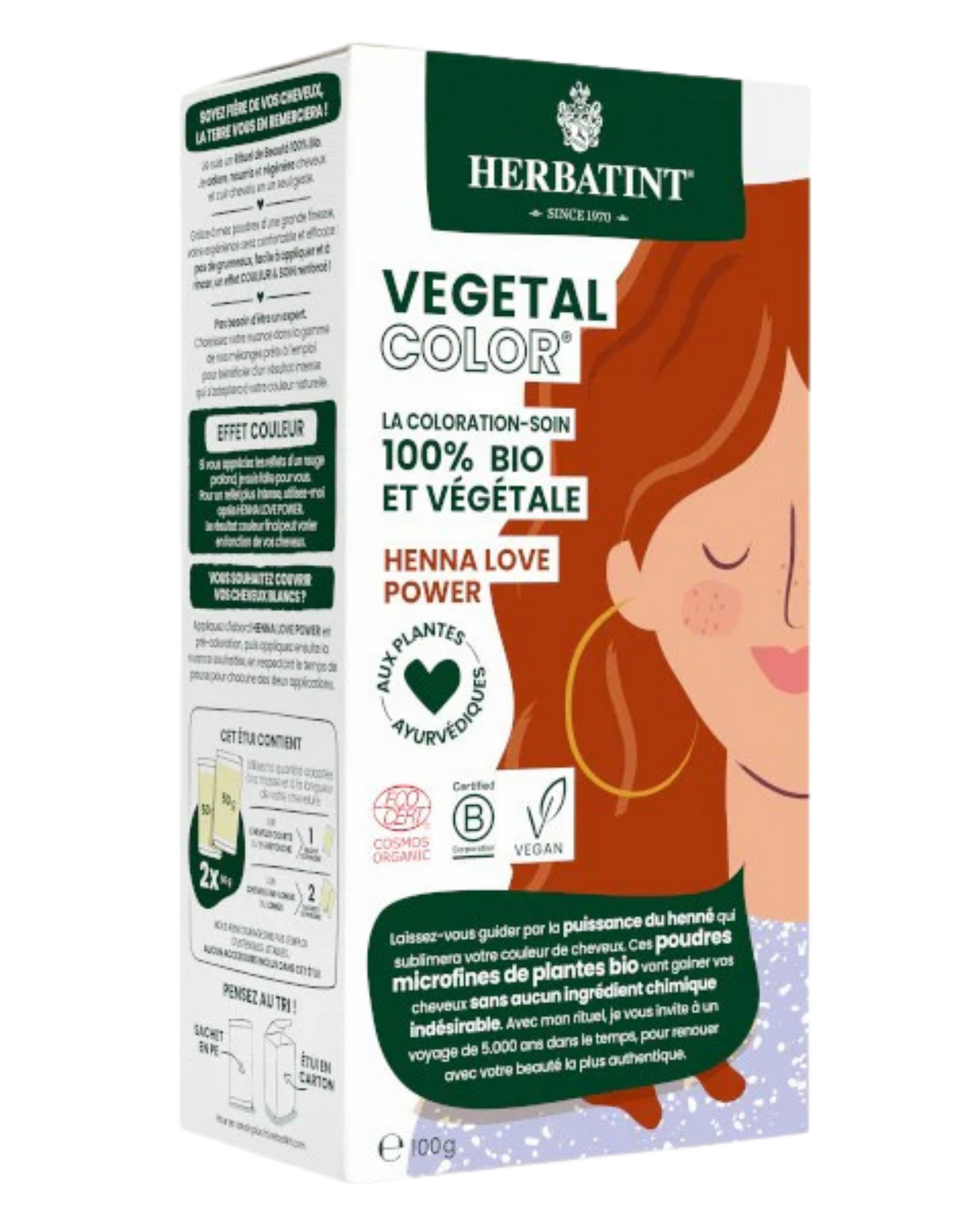Herbatint Vegetal Colour – Henna Love Powder