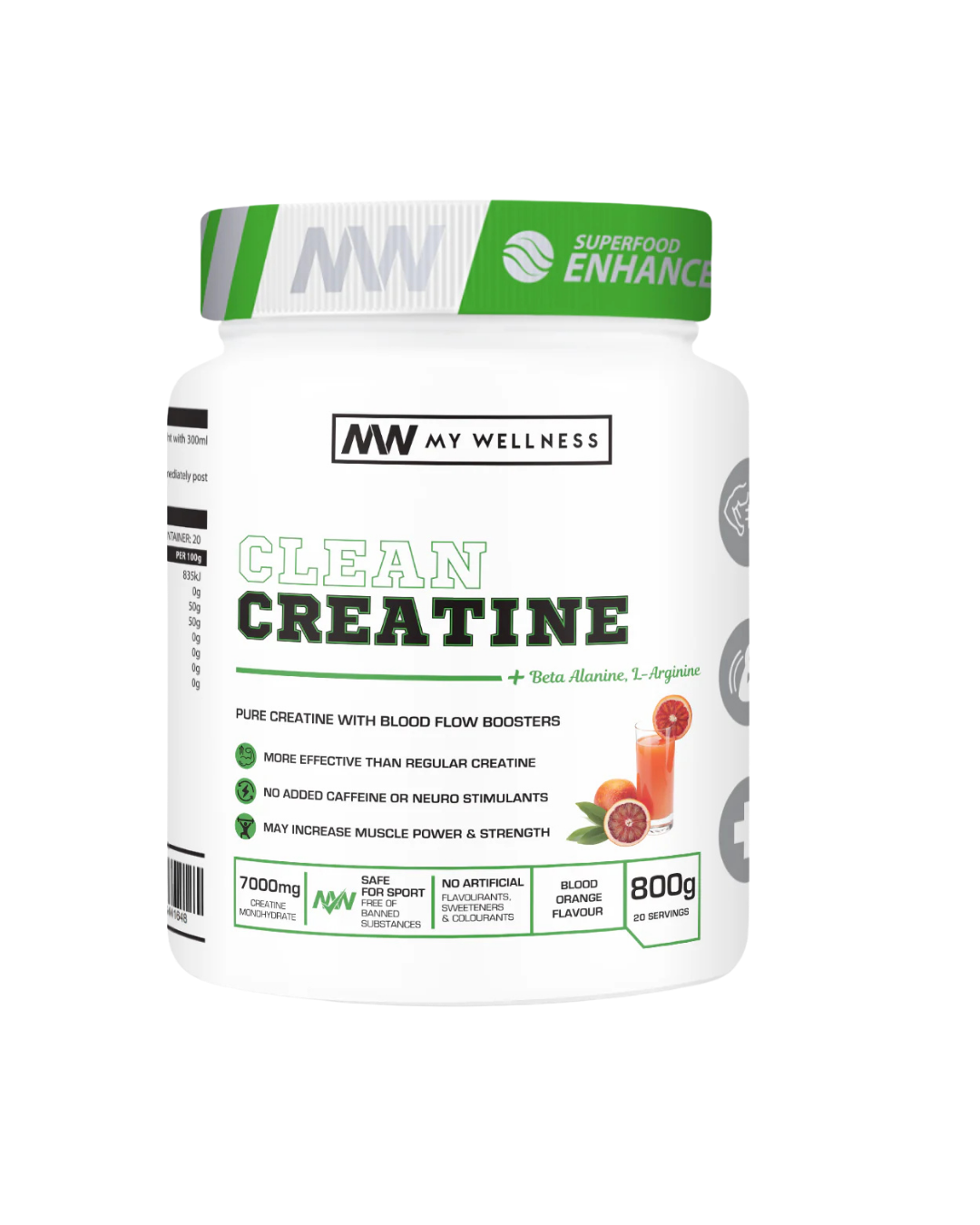 My Wellness Clean Creatine – 800g Blood Orange