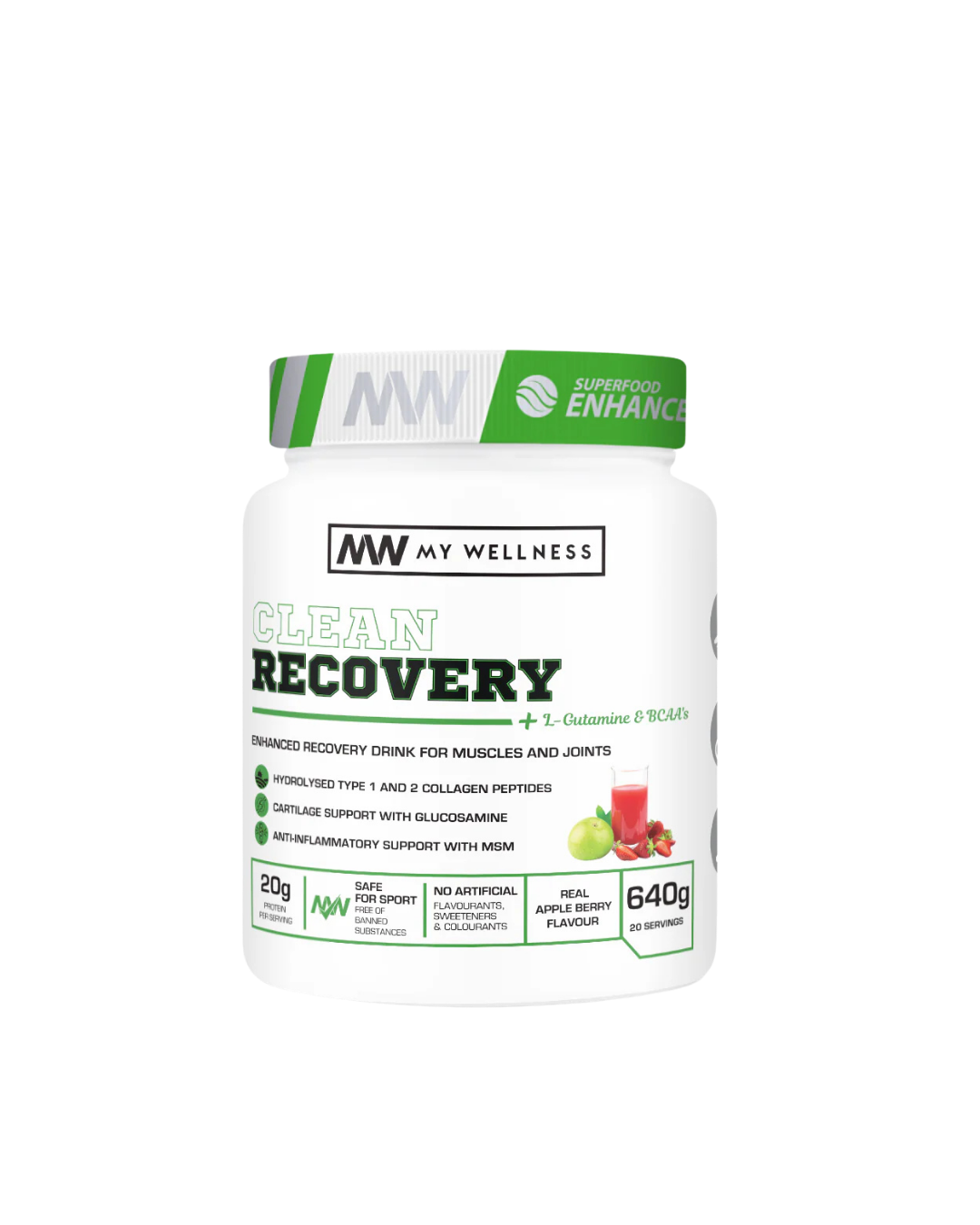 My Wellness Clean Recovery 640g – Real Apple Berry