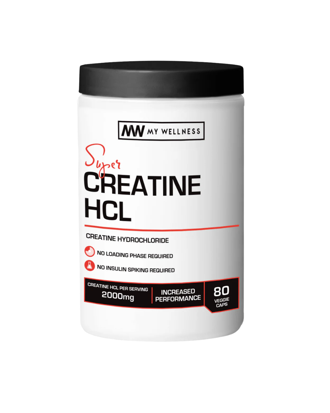 My Wellness Super Creatine HCL 80 Veggie Caps