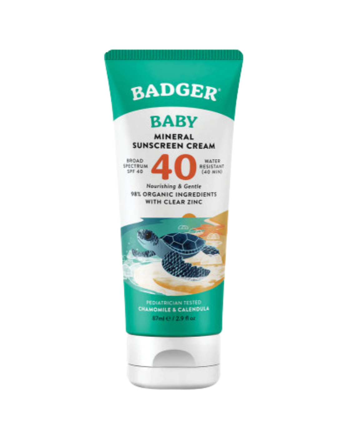 Badger Baby Clear Zinc Sunscreen SPF 40 (87ml)
