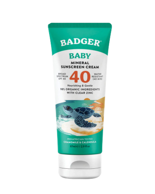 Badger Baby Clear Zinc Sunscreen SPF 40 (87ml)