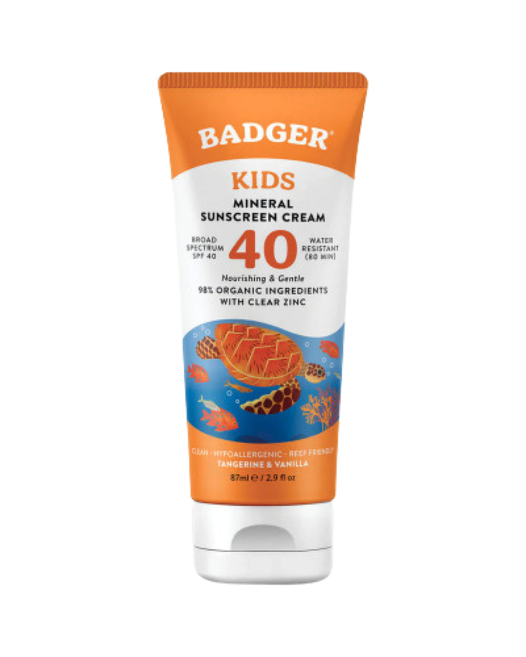 Badger Kids Clear Zinc Sunscreen SPF 40 (87ml)