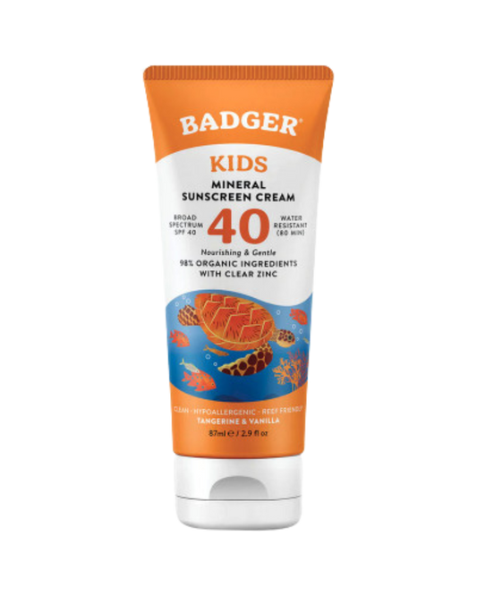 Badger Kids Clear Zinc Sunscreen SPF 40 (87ml)