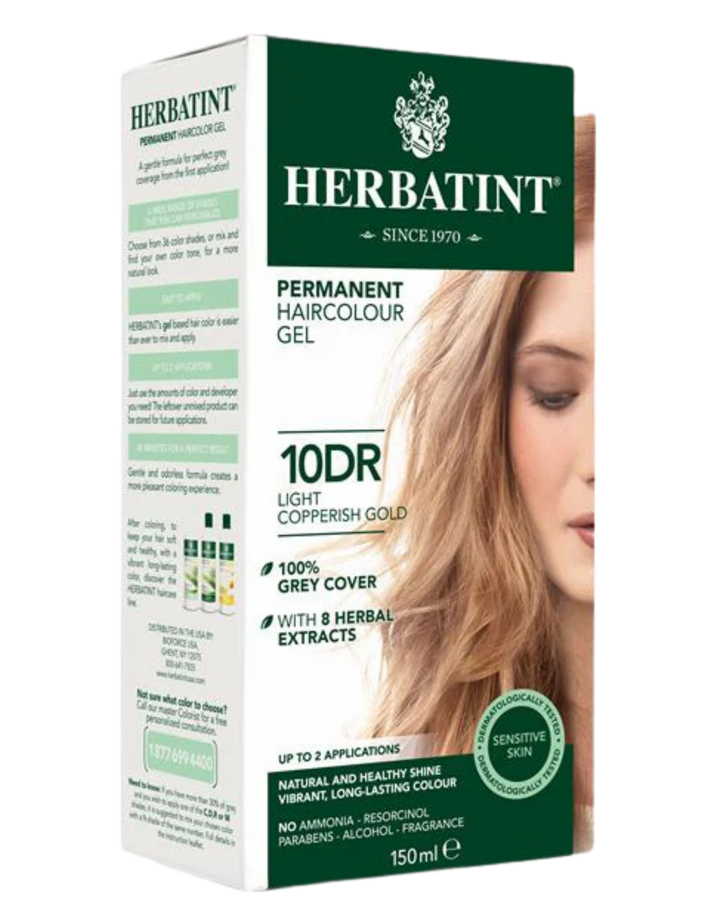 Herbatint 150ml Permanent Colour – 10DR Light Copperish Gold