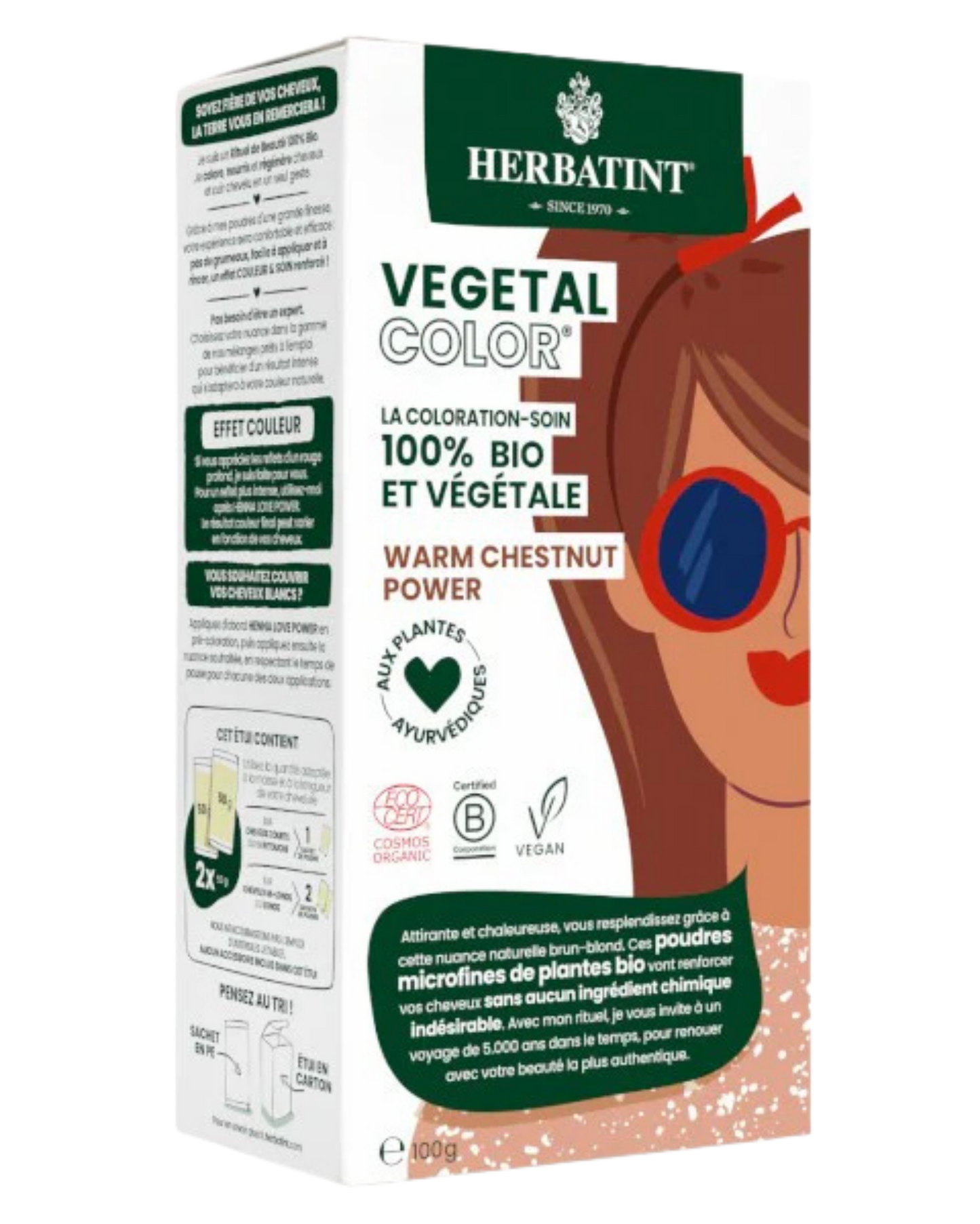 Herbatint Vegetal Colour – Warm Chestnut Powder