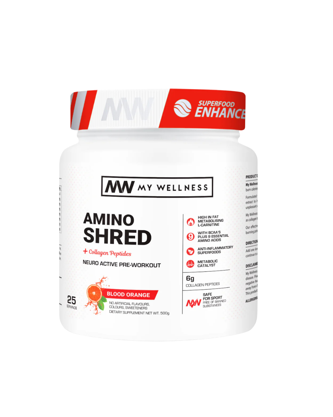 My Wellness Amino Shred 500g – Blood Orange