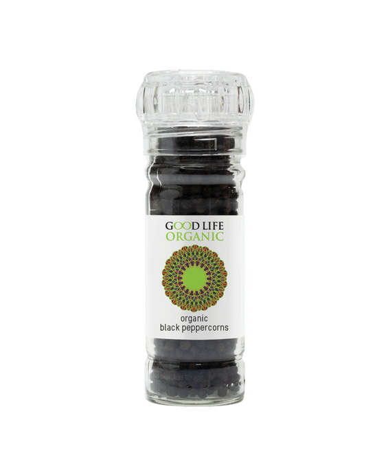 Organic Black Peppercorns 100ml (Grinder)