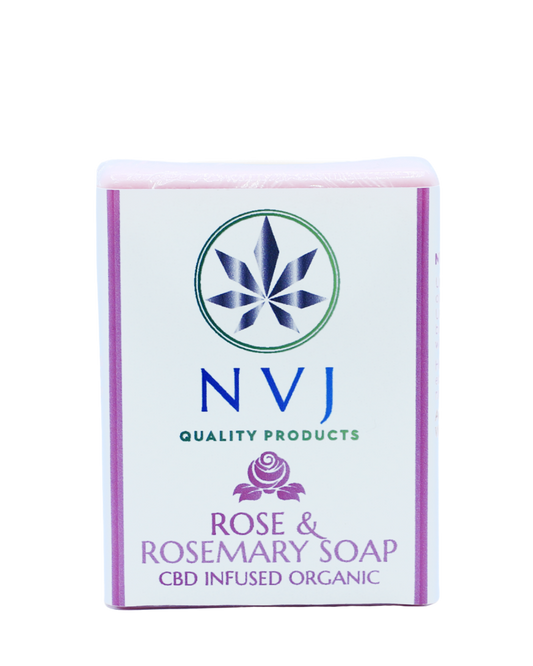 NVJ Rose & Rosemary Soap (Vegan / Natural Soap Bar)