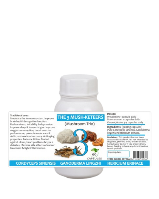 NVJ “The 3 Mush‑Keteers” Mushroom Complex Capsules